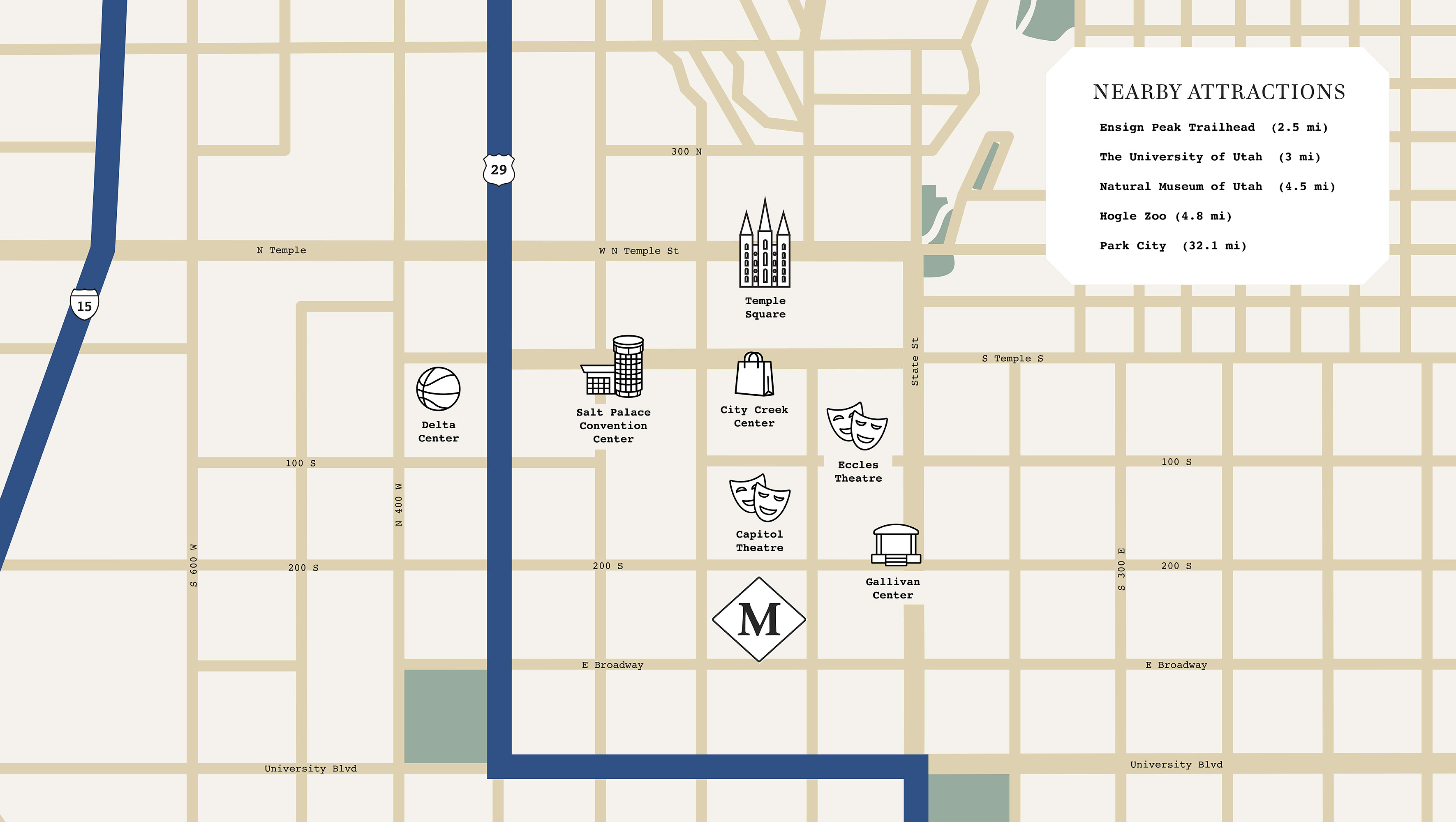 Kimpton Monaco Salt Lake City Map