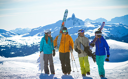 Skiers on a mountain